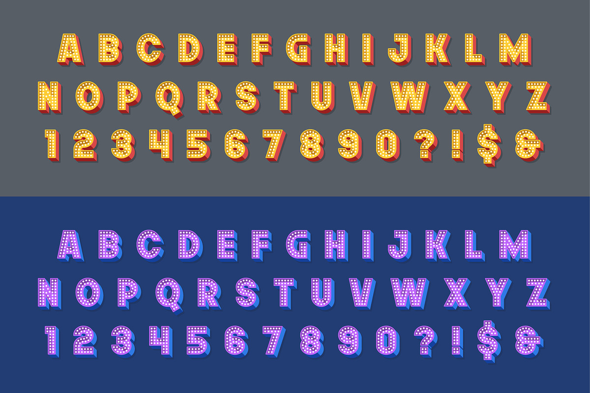 Retro lights show alphabet, an Object Graphic by RevelStockart (Photo 3 of 3)