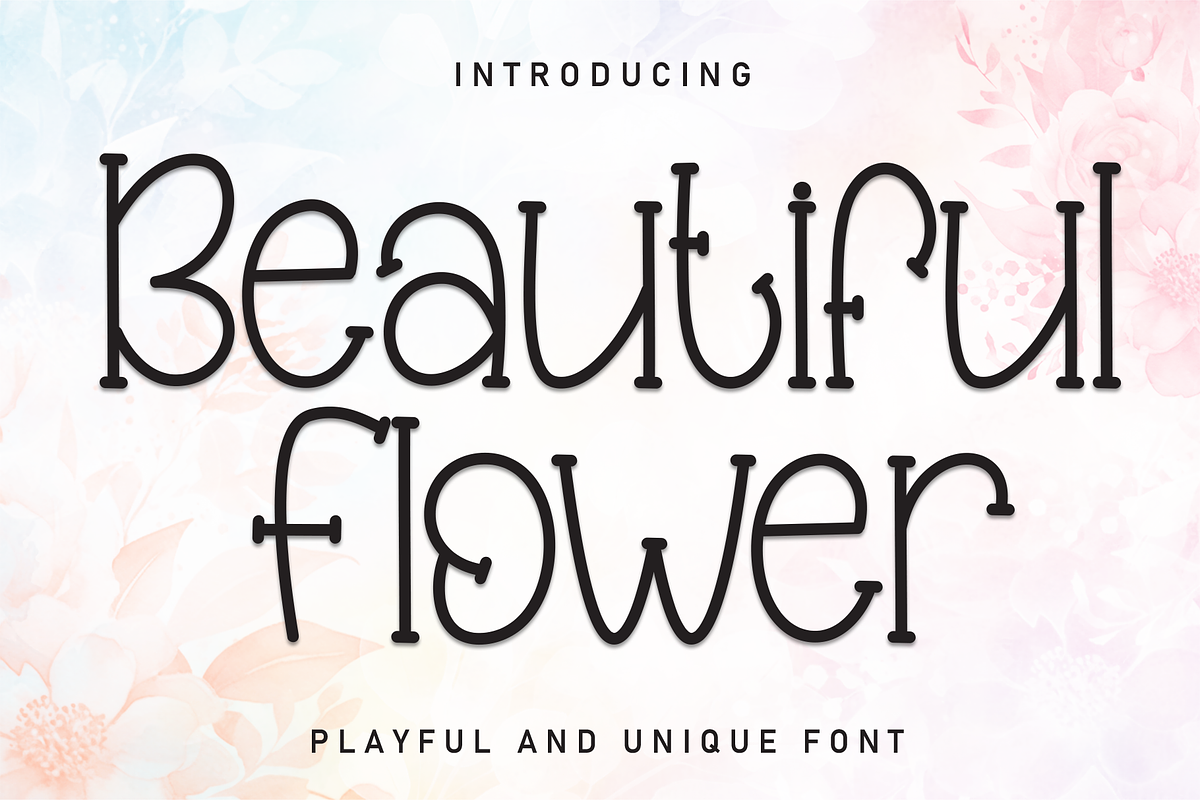 Beautiful Flower | Script Font, a Script Font by Scratchones (Photo 1 of 8)