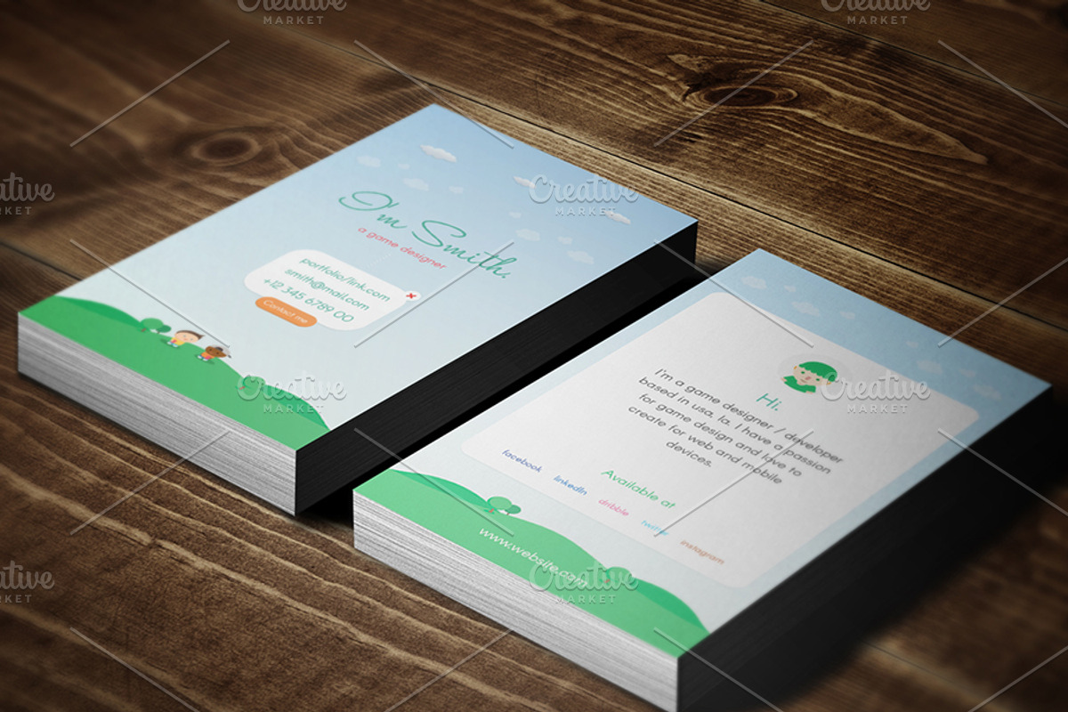 Game Designer Business Card, a Business Card Template by Awns Creators (Photo 2 of 5)