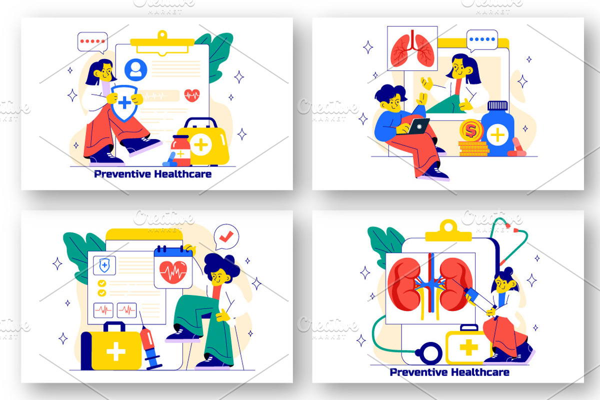 10 Prevention Healthcare Vector, a Healthcare Illustration by denayunebgt (Photo 3 of 4)