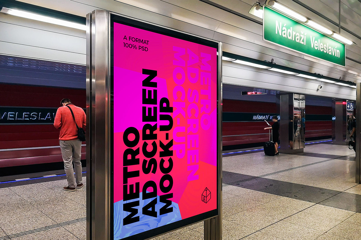 Metro Ad Screen Mock-Ups 6 v1, an Advertising Mockup by Graphic Shelter (Photo 2 of 3)