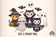 Halloween Cat Just a Spooky Paw Png, an Illustration by Craft Nest (Thumbnail 1 of 6)