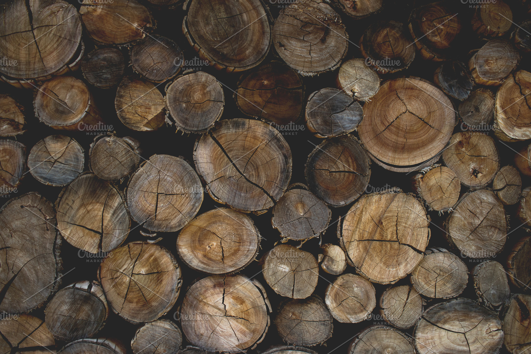 Stacked Timber Cut Log End Texture, a Background Photo by René Jordaan Photography
