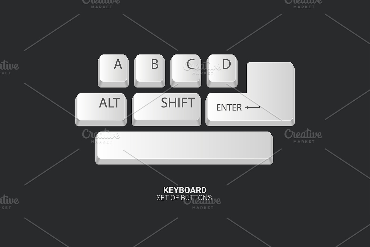 The Keyboard Alphabet and buttons, an Object Illustration by Leo Edition (Photo 2 of 4)