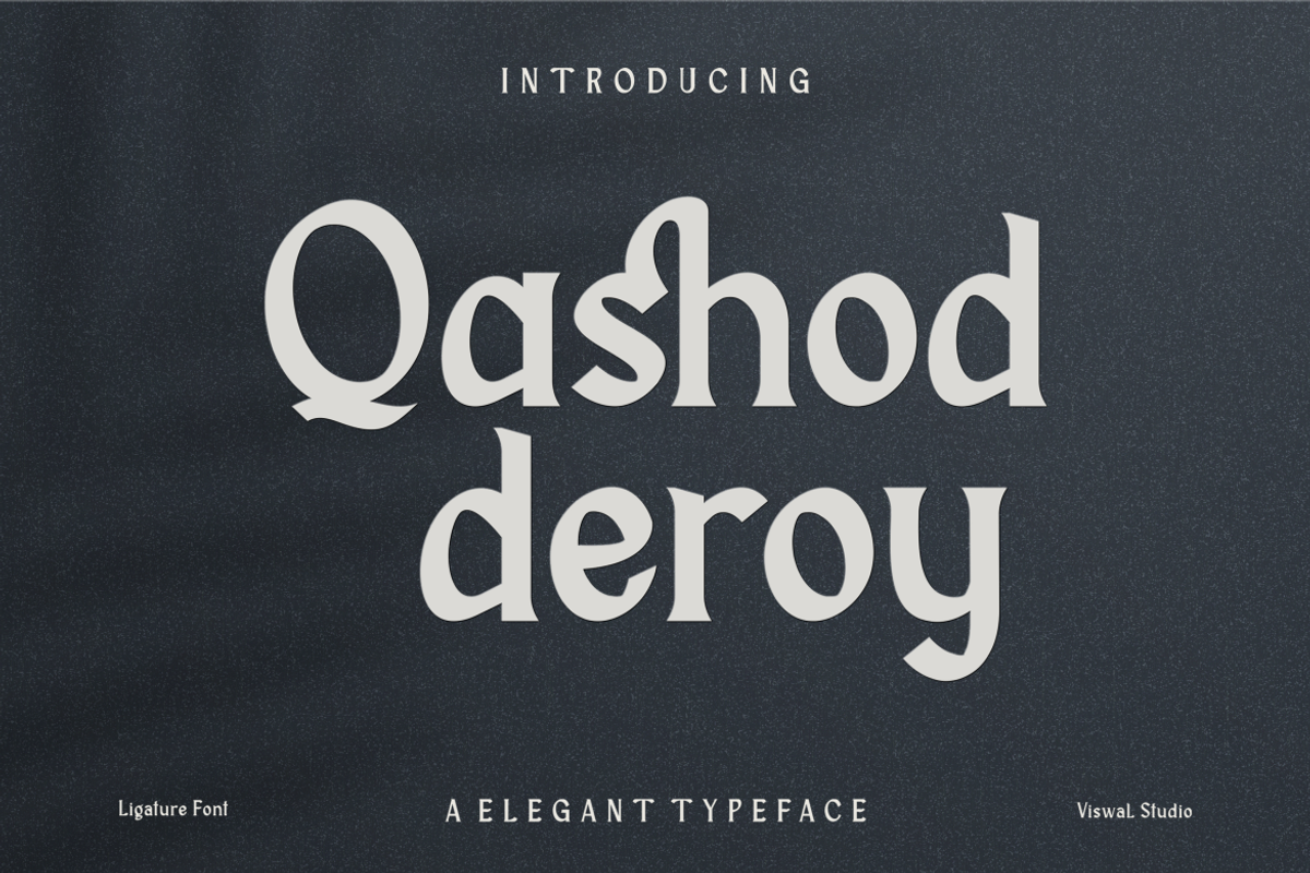 Qashod deroy - Vintage Font, a Serif Font by Viswal Studio (Photo 1 of 7)