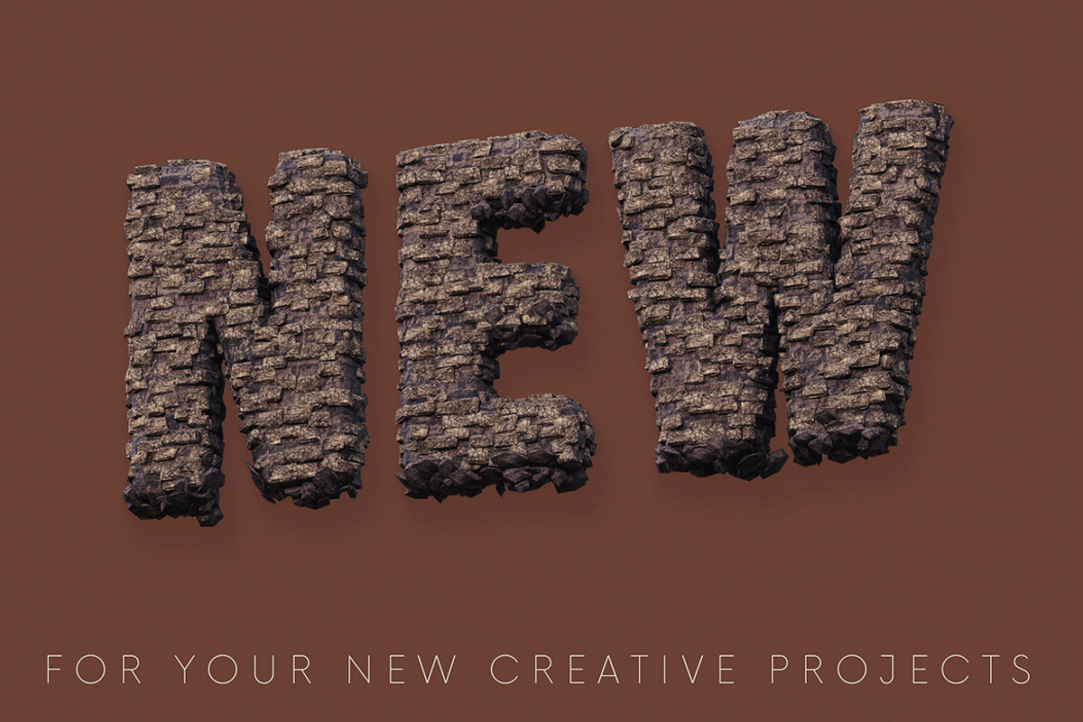 Stone Wall - PNG Alphabet, an Object Graphic by MIIM (Photo 4 of 4)