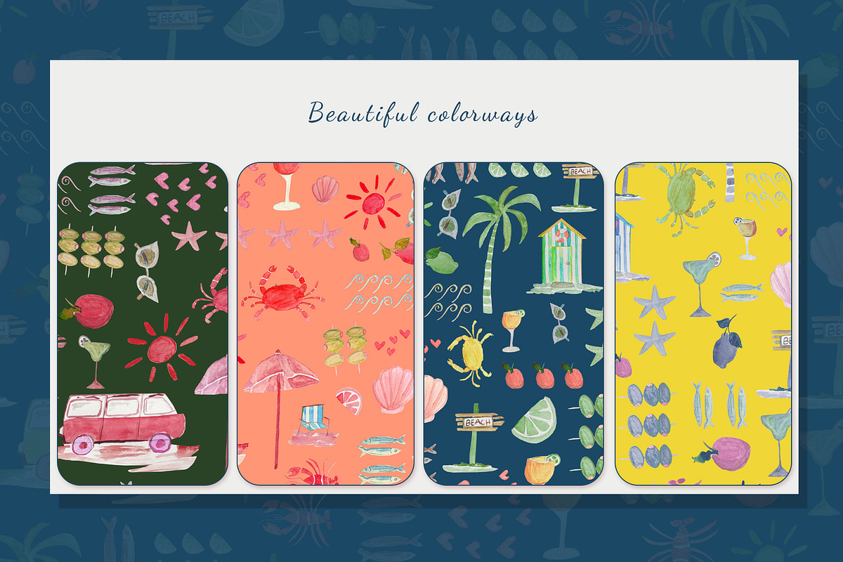 Summer Escape Prints & Patterns, a Pattern Graphic by GND ART STUDIO (Photo 2 of 8)