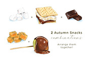 Autumn/Fall Snacks | 5 Cliparts, a Food Illustration by Miriam Figueras (Thumbnail 3 of 3)