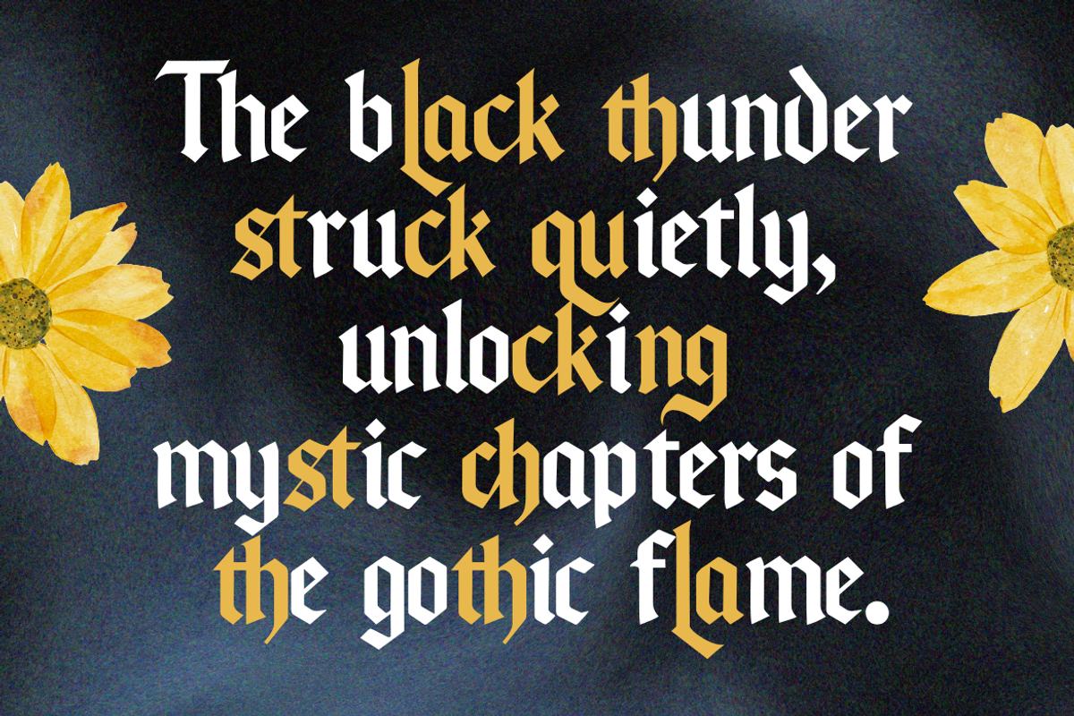 Velthoven Black - Modern Blackletter, a Blackletter Font by Creacy Studio (Photo 4 of 9)