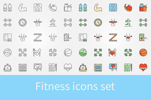 Health And Fitness Icons