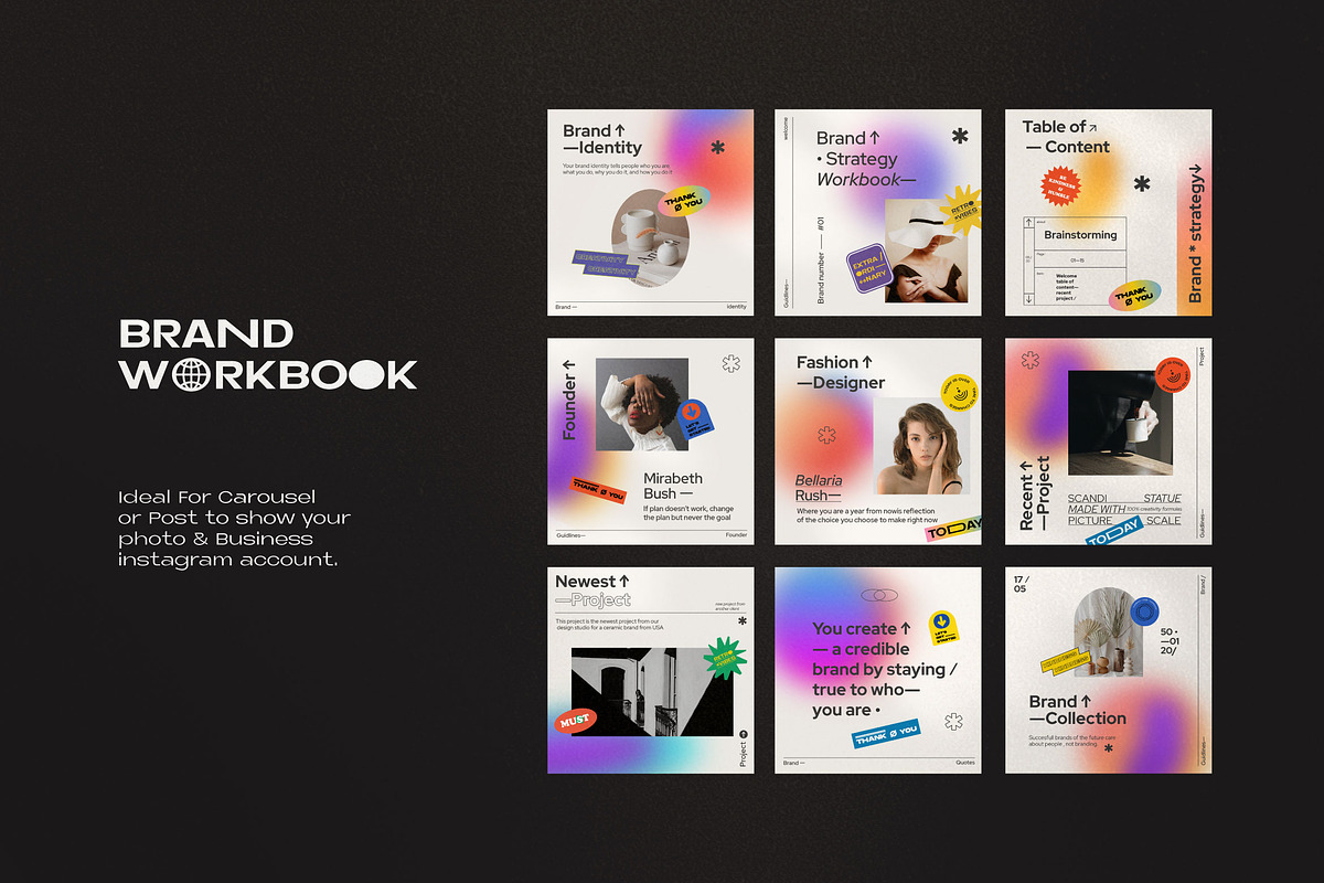 Gradient Brand Workbook Instagram, a Social Media Template by Dirtytemp Studio (Photo 5 of 6)