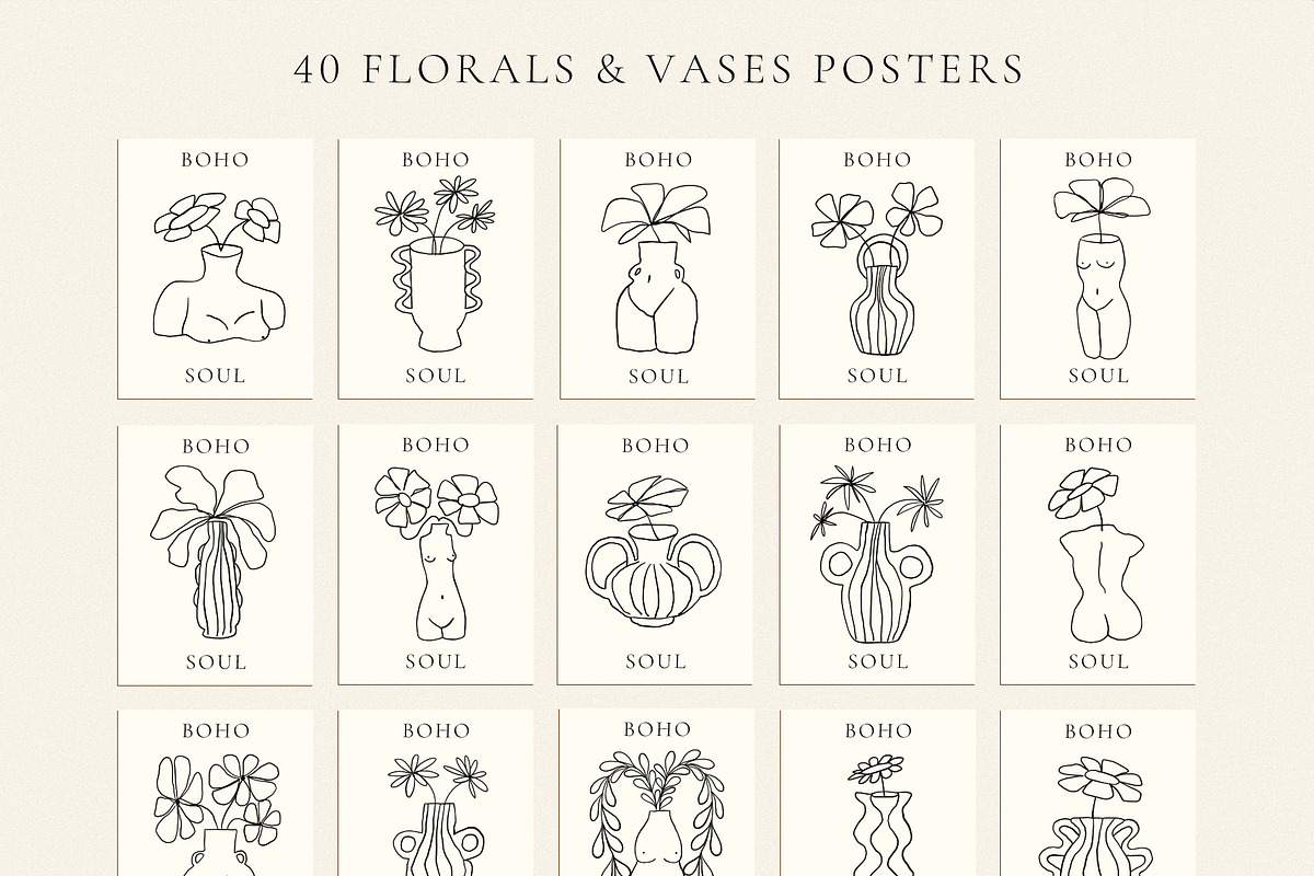 300 Line Art Gallery Set Prints, a Decorative Illustration by Ayya Studio (Photo 10 of 20)
