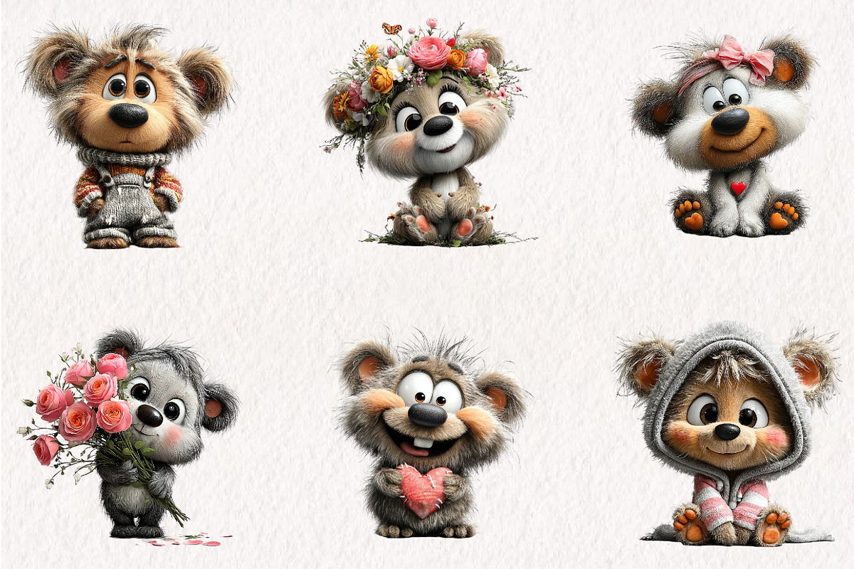 Teddy Bear -Themed Animal Art, a Seasonal Illustration by CreationArt (Photo 6 of 6)