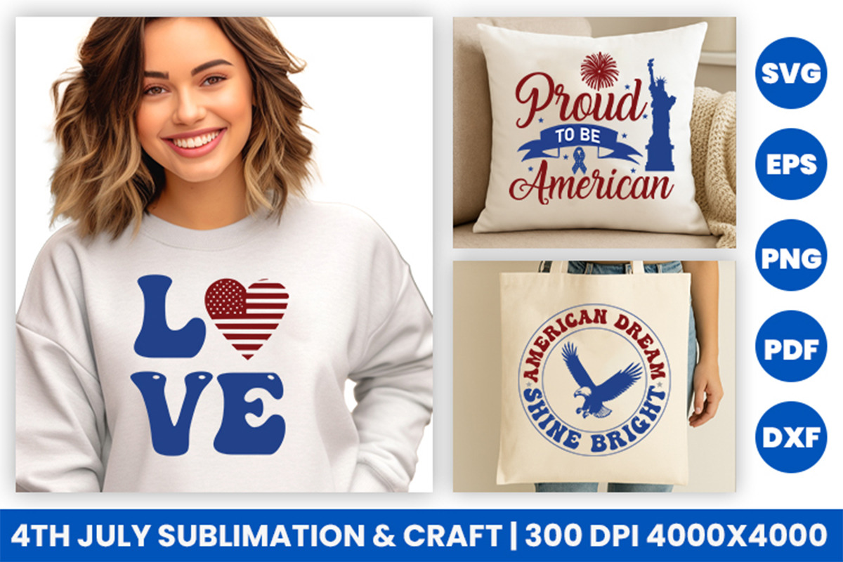 4th of July Retro SVG Bundle Design, an Object Graphic by Creative Arslan (Photo 4 of 5)