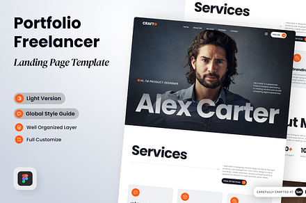 Portfolio Freelancer Landing Page, a Landing Page Template by SLAB! Design