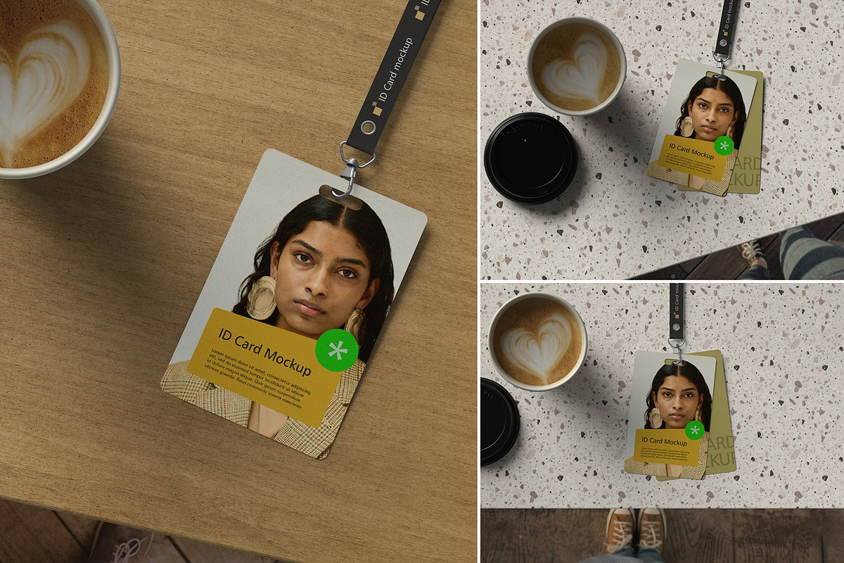 Realistic ID Card Mockup, a Packaging Mockup by Tahtagraphic (Photo 1 of 4)