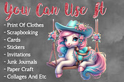 Baby Watercolor Pony Clipart Bundle, a Seasonal Illustration by Craft Nest (Thumbnail 3 of 6)