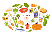 Food products, vitamin groups set, a Food Illustration by Good Studio (Thumbnail 13 of 19)