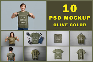 T-Shirt Mockup - Olive Edition