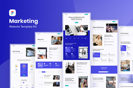 Digital Marketing Agency Website, an UI Kit Template by Kreativ Space