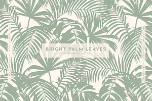 Bright Palm Leaves, a Wallpaper Graphic by MalyskaStudio