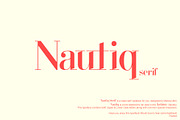 Nautiq | Elegance is Beauty, a Serif Font by Manraj Ubhi (Thumbnail 1 of 6)