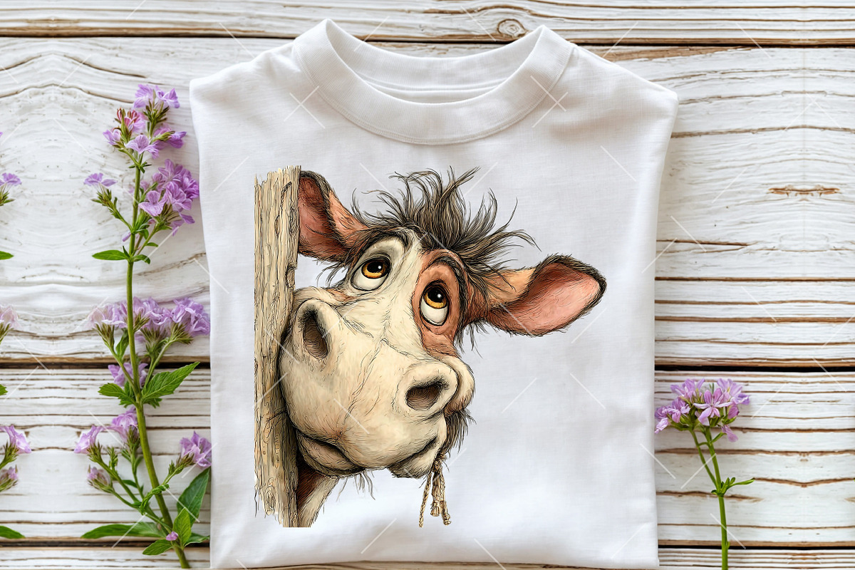 Quirky Peeking Farm Animals Clipart, an Illustration by OK Design (Photo 5 of 6)