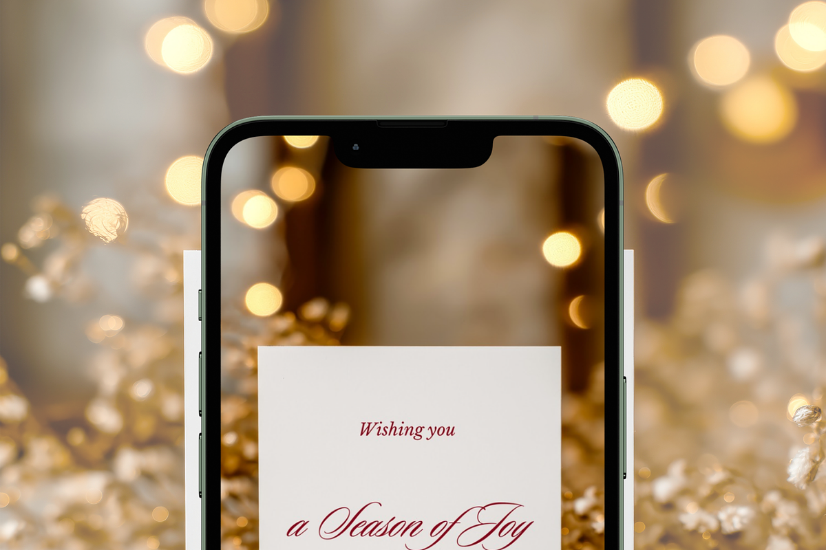Gold Christmas Invitation Mockup 5x7, an Advertising Mockup by Serenefeeling (Photo 6 of 7)