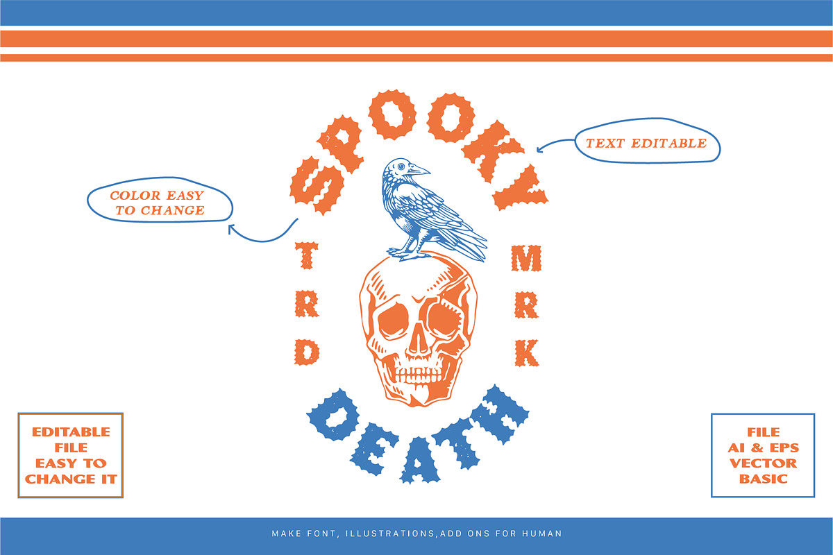 18+ Vintage Spooky Logo Templates, a Branding & Logo Template by Illousa (Photo 4 of 10)