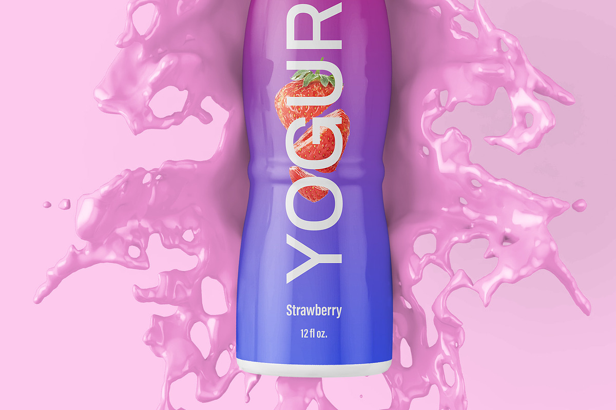 Bottle with Splash Mockup - 7 Views, a Packaging Mockup by Illusiongraphic (Photo 22 of 25)
