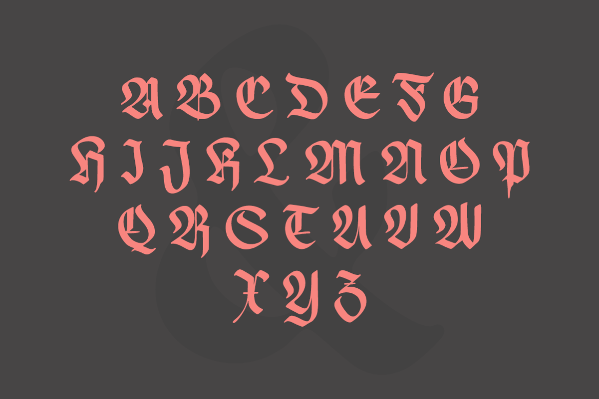 Romanist || Blackletter Typeface, a Blackletter Font by Rochart (Photo 3 of 10)