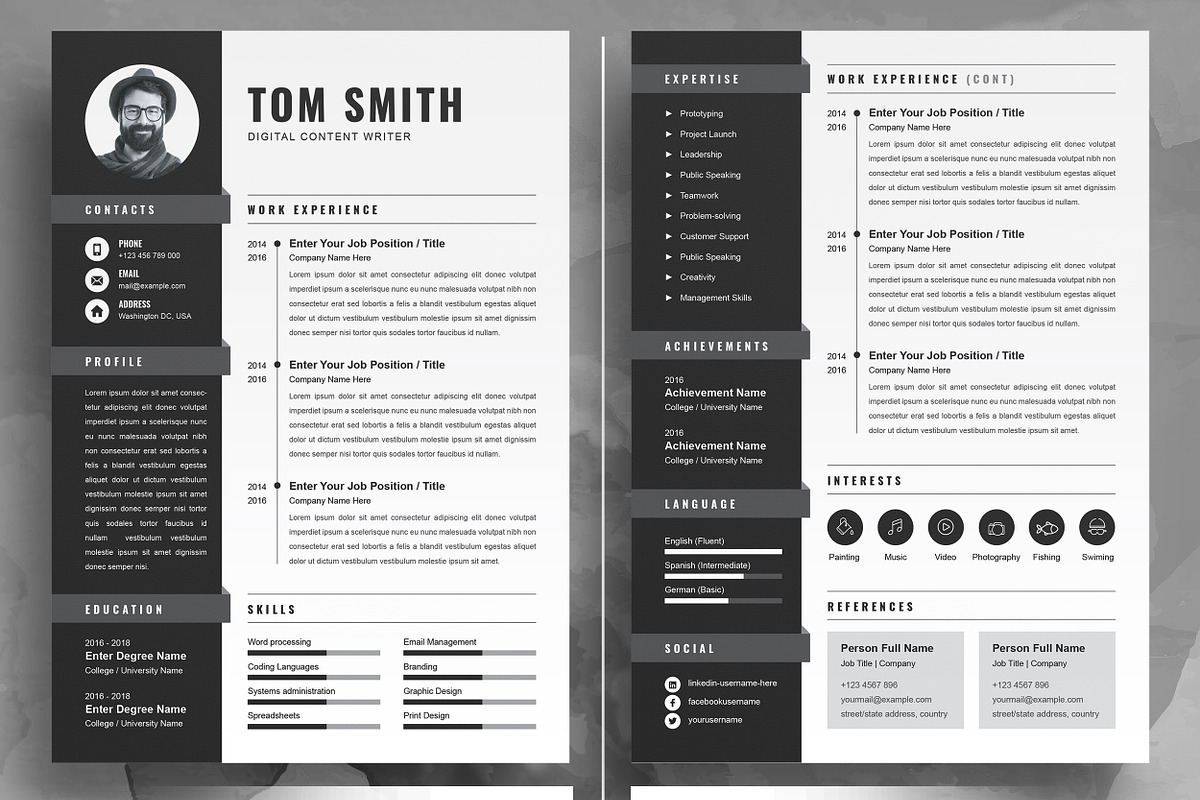 JOB WINNING RESUME - 50 TEMPLATES, a Resume Template by ResumeInventor (Photo 75 of 184)