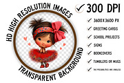 Coquette Little Girl Sublimation Png, an Illustration by Craft Nest (Thumbnail 2 of 6)
