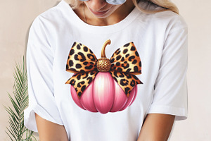 Leopard Coquette Bow Pumpkin