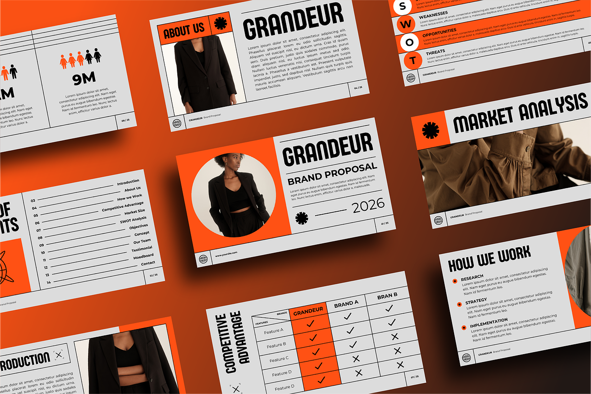GRANDEUR - Brand Proposal, a Presentation Template by ArbaStudio (Photo 1 of 5)