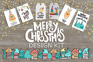Merry Christmas kit + lettering.