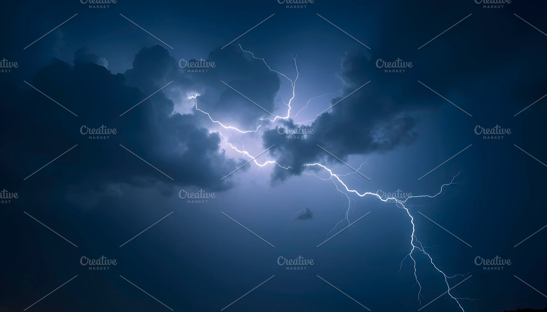 ightning Storm Captured In Realistic, a Photo by LOGOCREATIVE