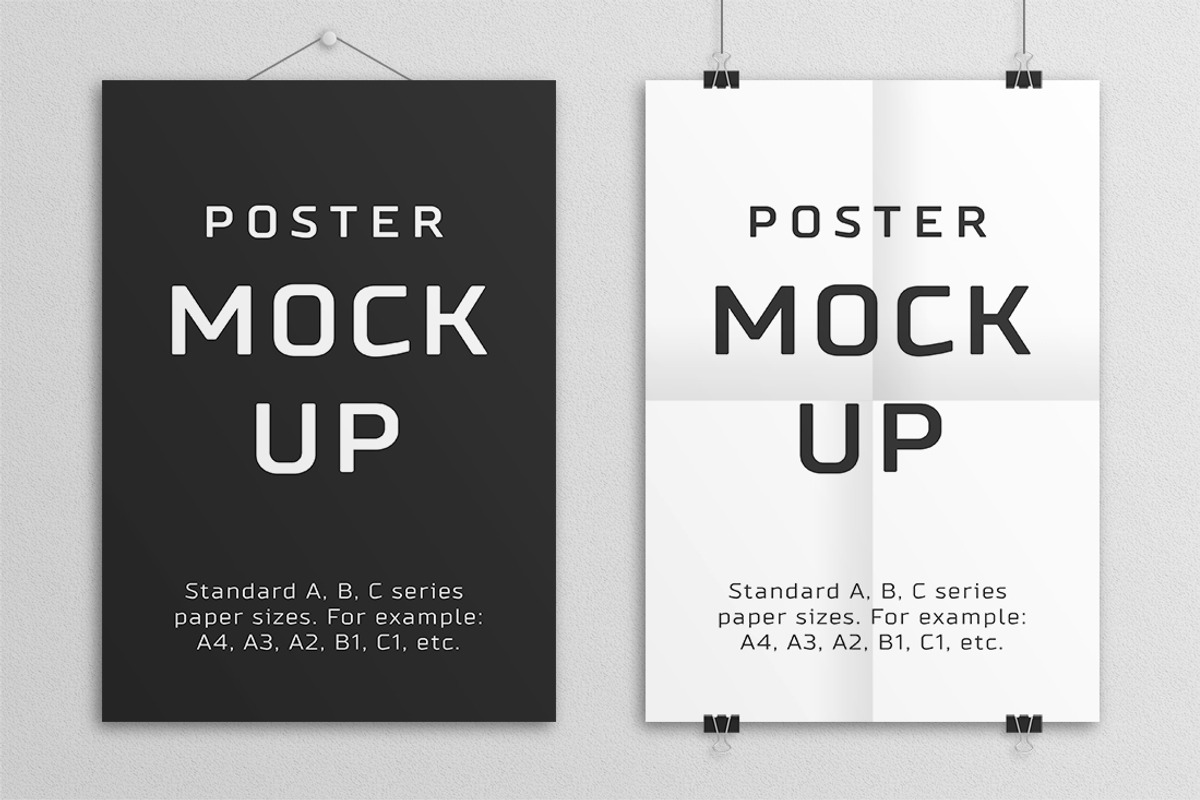 Poster Mock Up – A/B/C Paper Sizes, a Print Template by Petr Stránský (Photo 3 of 8)