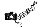 Vintage Camera Film Silhouette, an Object Illustration by yasushie (Thumbnail 23 of 31)