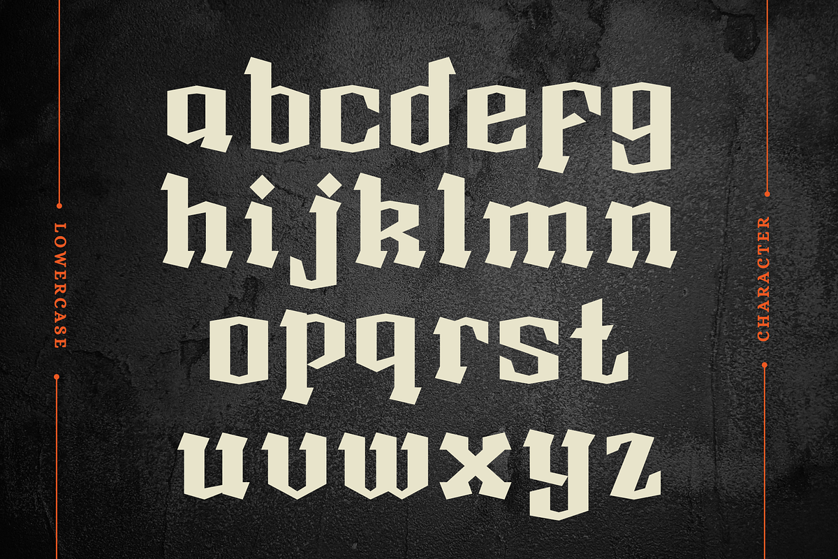 Amoera Blackletter - Logo Font, a Blackletter Font by Illushvara Design (Photo 9 of 11)