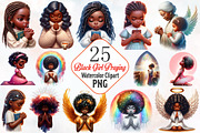 Black Girl Praying Sublimation Bundl, a Person Illustration by RobertsArt (Thumbnail 1 of 7)