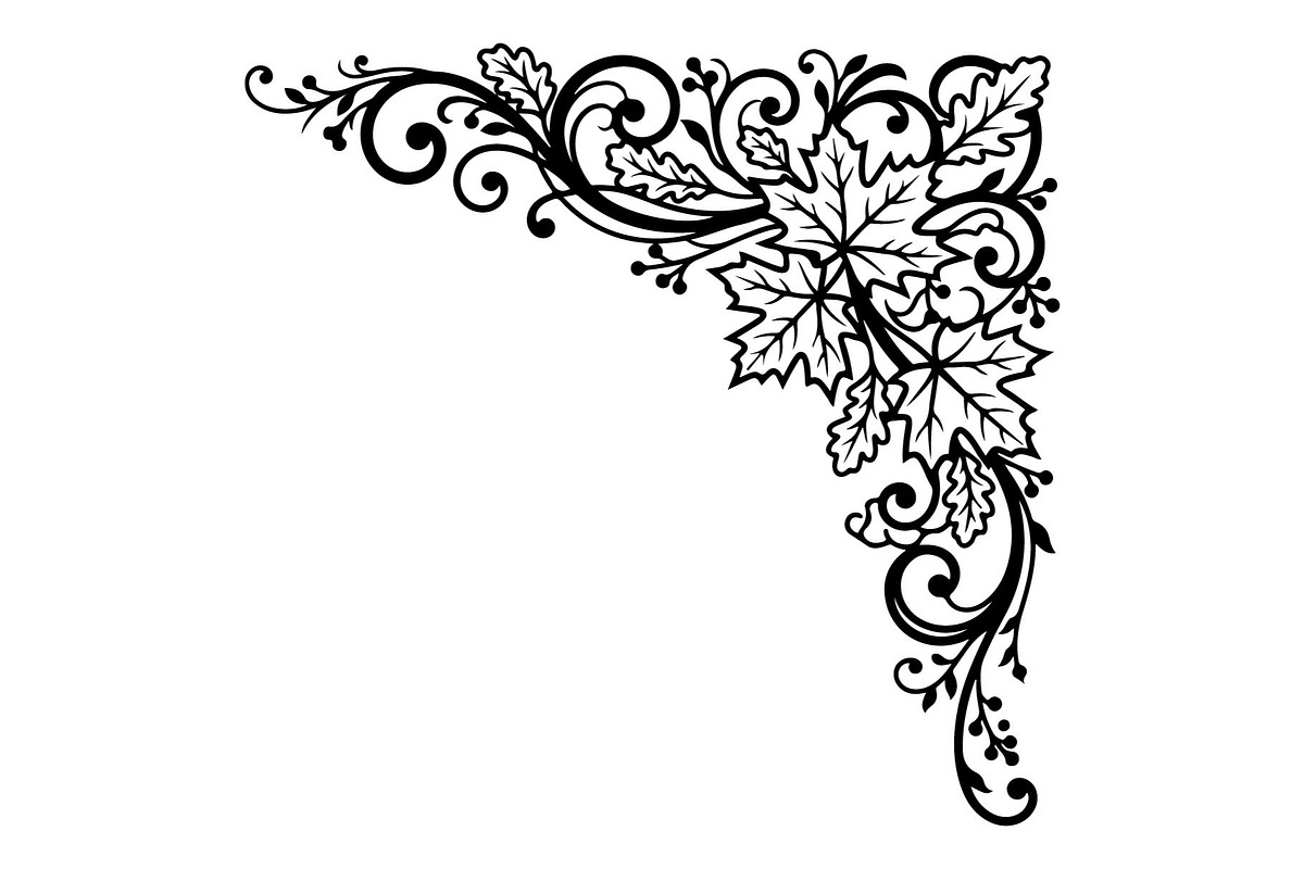 Floral Corner Ornament Bundle, an Object Graphic by hafijul (Photo 4 of 7)