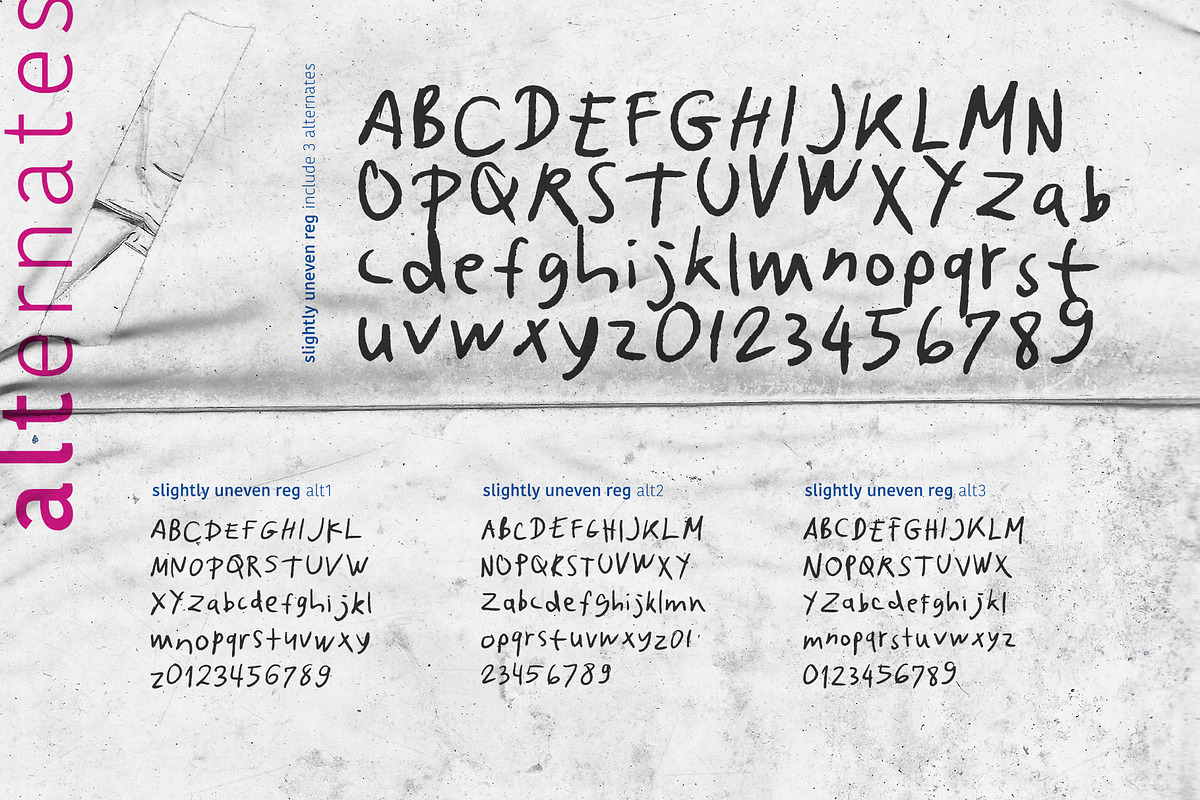 Slightly Uneven Handwritten Font, a Handwritten Font by Perplexitics (Photo 10 of 10)