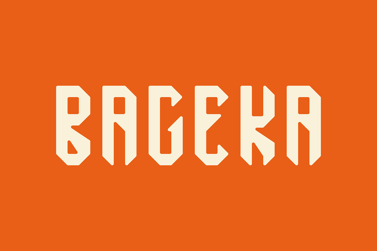 Bageka -Bold and Sharp font, a Sans Serif Font by 3ab2ou (Photo 1 of 3)