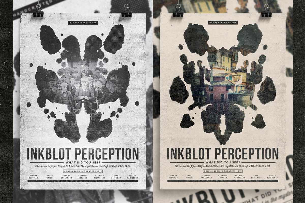 Inkblot Perception Flyer Template, a Flyer Template by Yusof Mining (Photo 2 of 5)