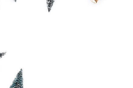 Christmas trees on white background