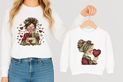Whimsical Valentine Teen Girl Clipar, an Illustration by designcity5 (Thumbnail 4 of 5)