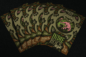 Plesiosaurus & Cats Indie Rock Flyer