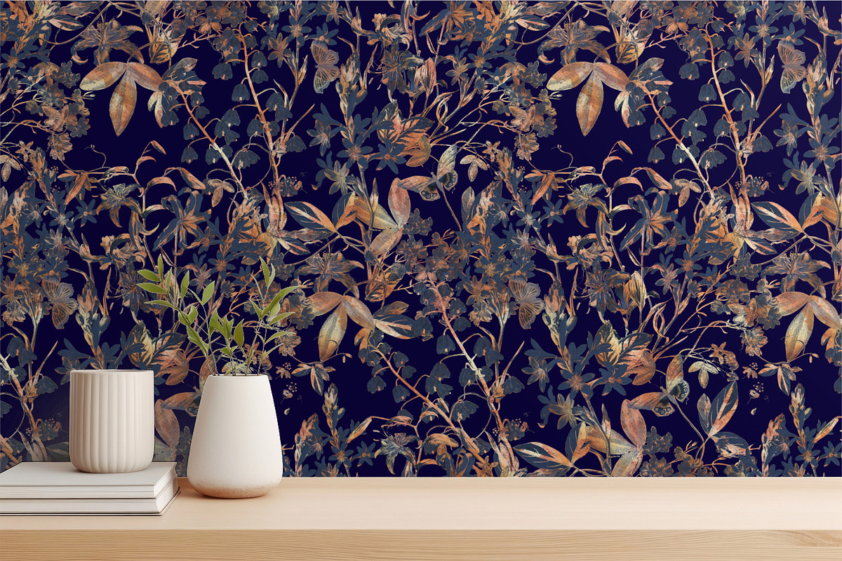 Golden Botany, a Wallpaper Graphic by MalyskaStudio (Photo 15 of 15)
