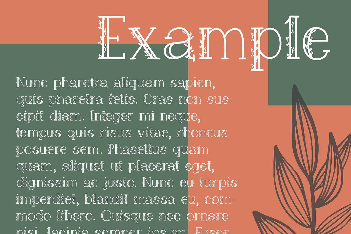 Feuillue | serif font preview 6